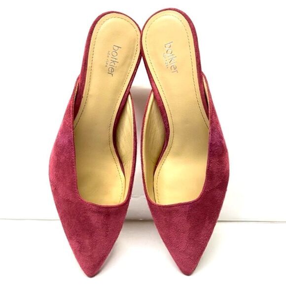 Botkier NY Womens Perry Kitten Heel Suede Mule in Azalea 6M - Picture 8 of 10